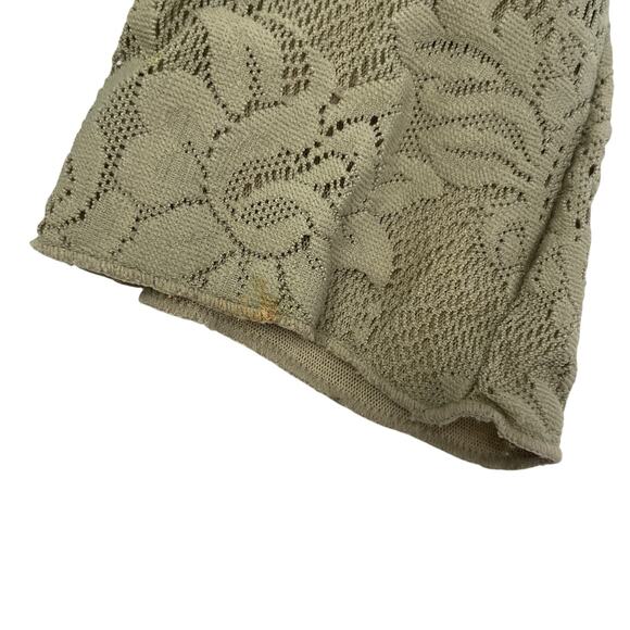 J. Jill Blouse Women's Medium Petite Green Long Sleeve Lace Top - Picture 9 of 10